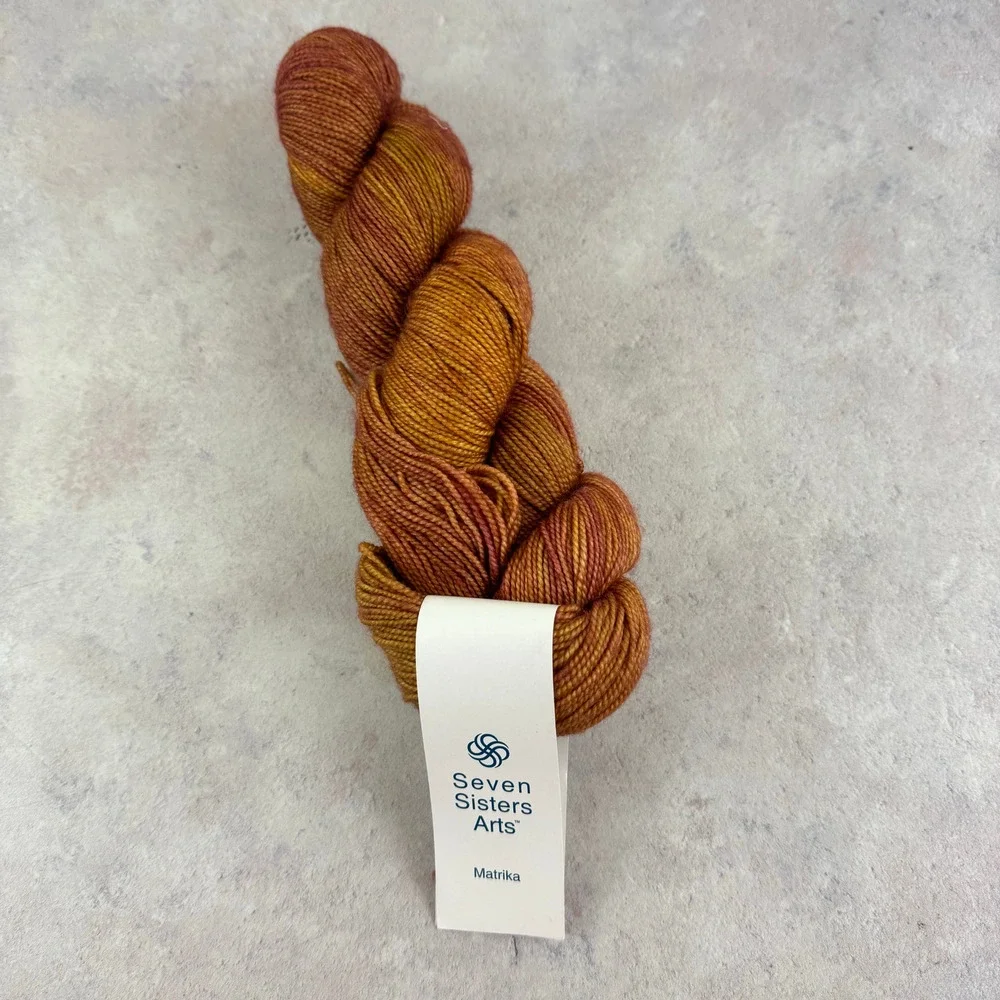 Destash Hand Dyed Seven Sisters Arts Matrika Yarn Unique Color 400yd Merino Silk
